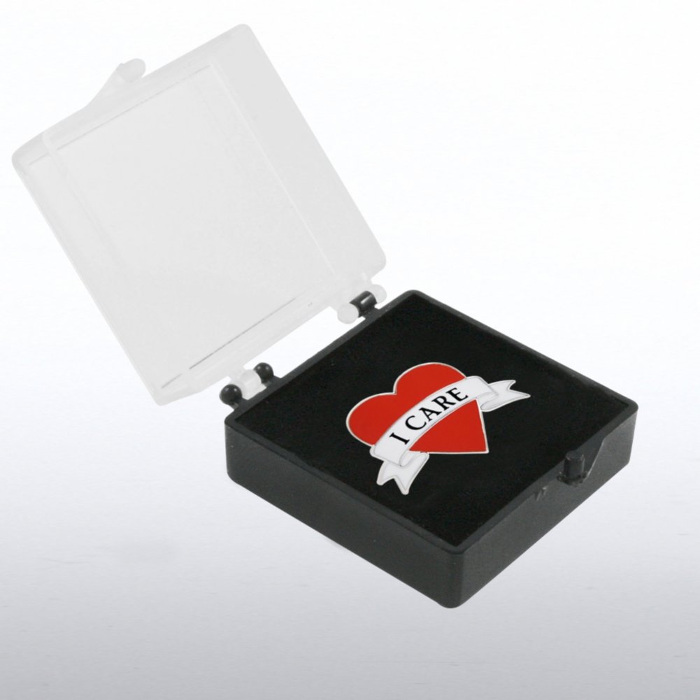 Lapel Pin - I Care Heart BOX