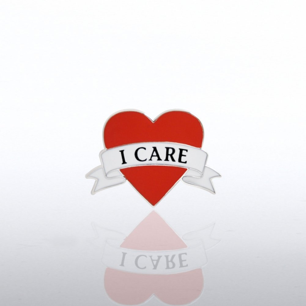 Lapel Pin - I Care Heart