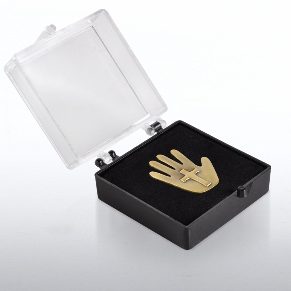 Lapel Pin - Cross Hand BOX