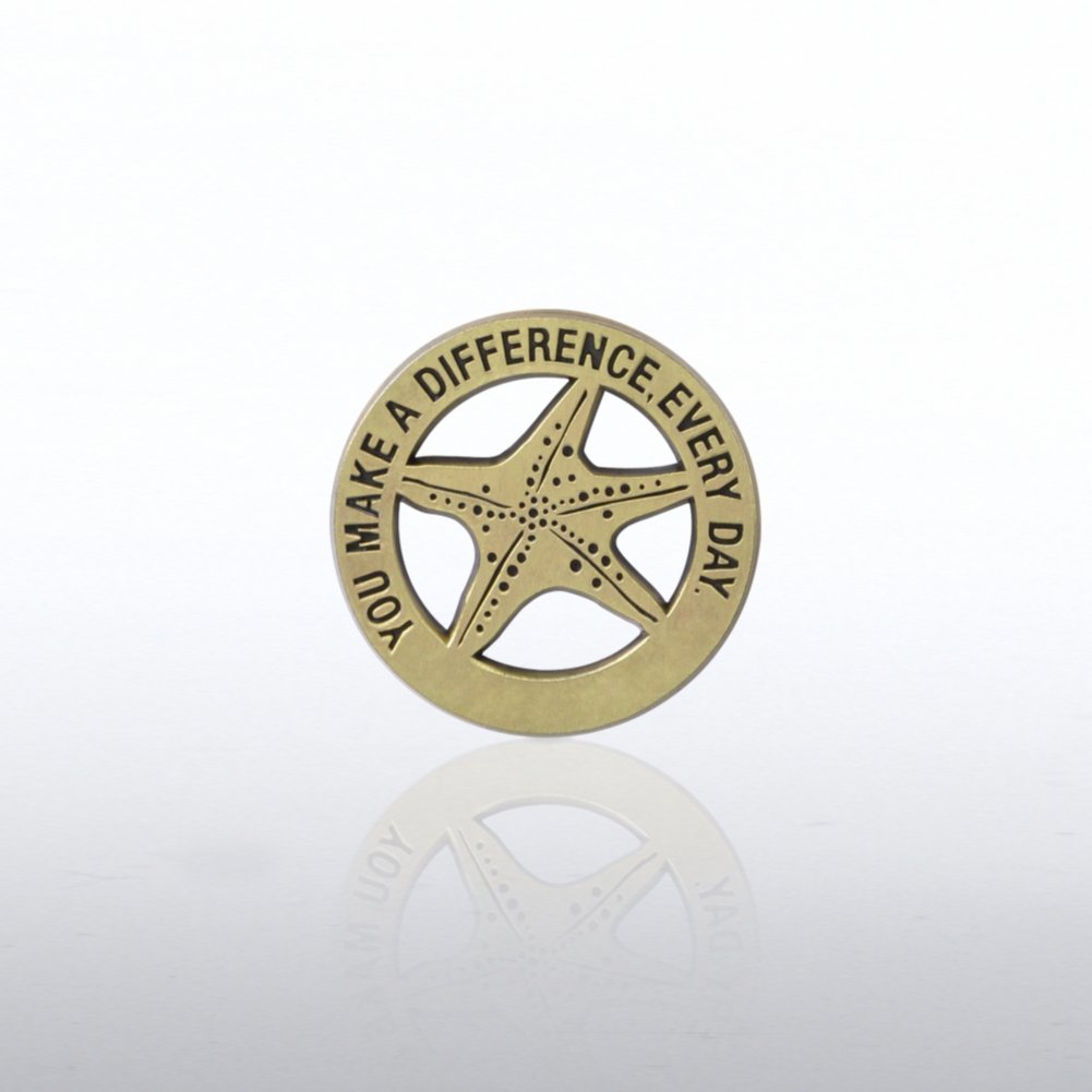 Lapel Pin - Gold Starfish