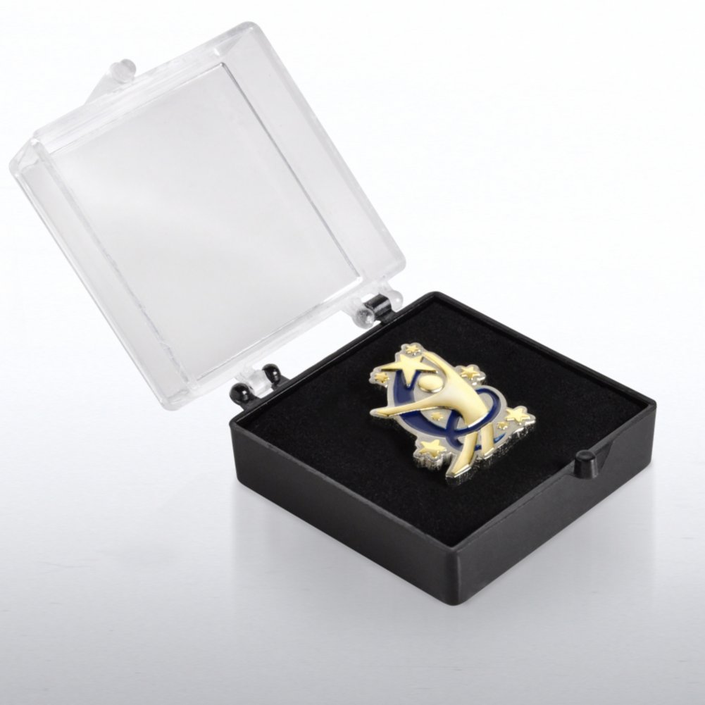 Lapel Pin - Swirl Guy BOX