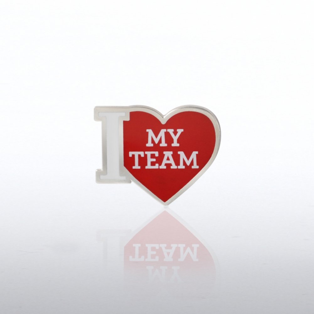 Lapel Pin - I Heart My Team