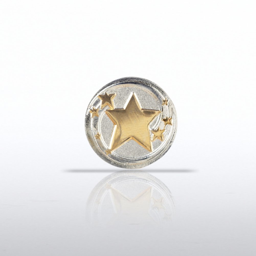 Lapel Pin - Shooting Stars Round