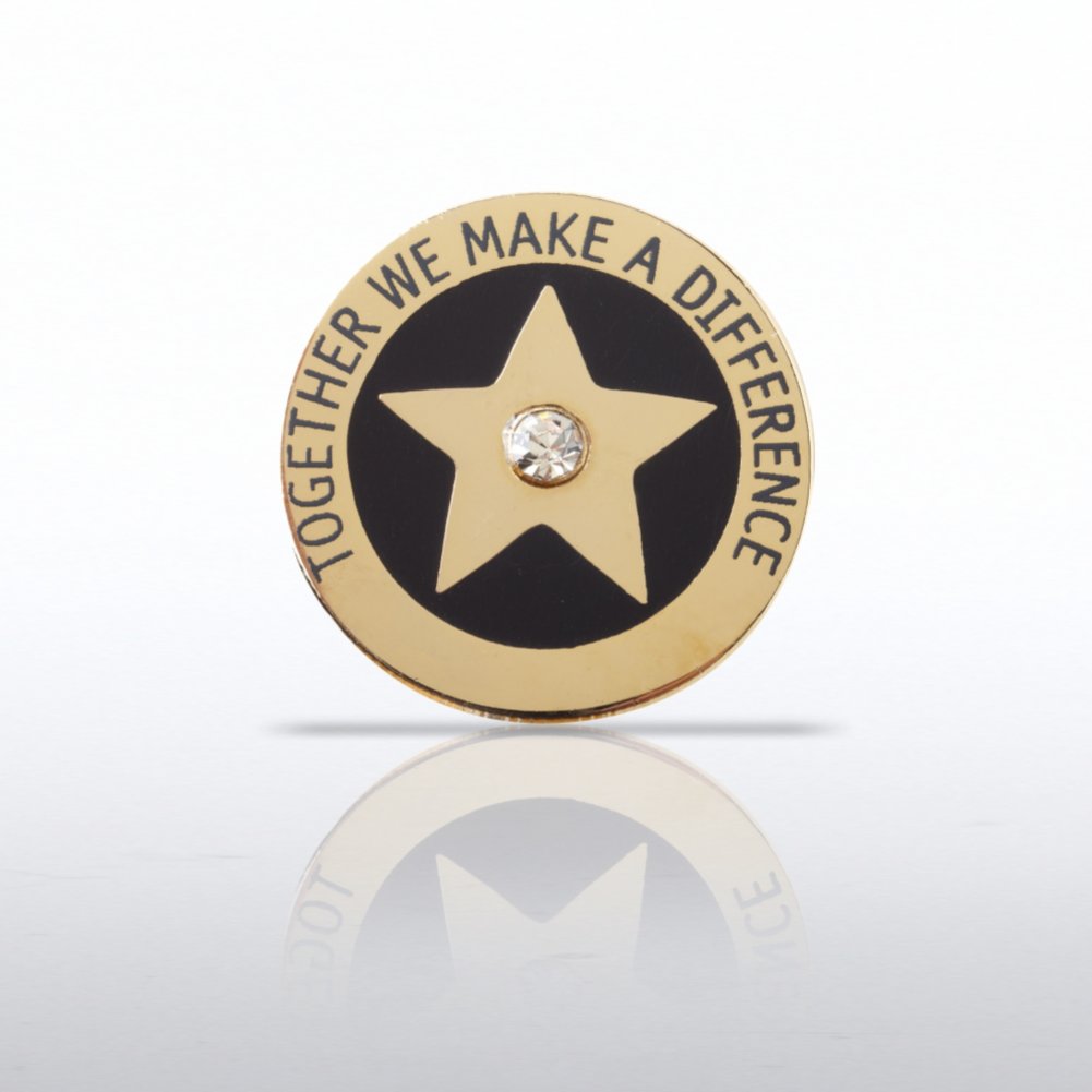 Lapel Pin - Star w/ Gem - Together We Make a Difference