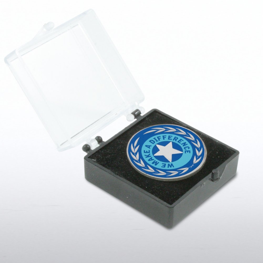 Lapel Pin - We Make a Difference - Star w/ Laurels BOX
