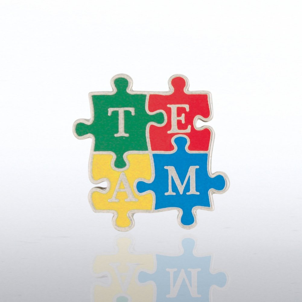 Lapel Pin - TEAM Puzzle Pieces - Bold