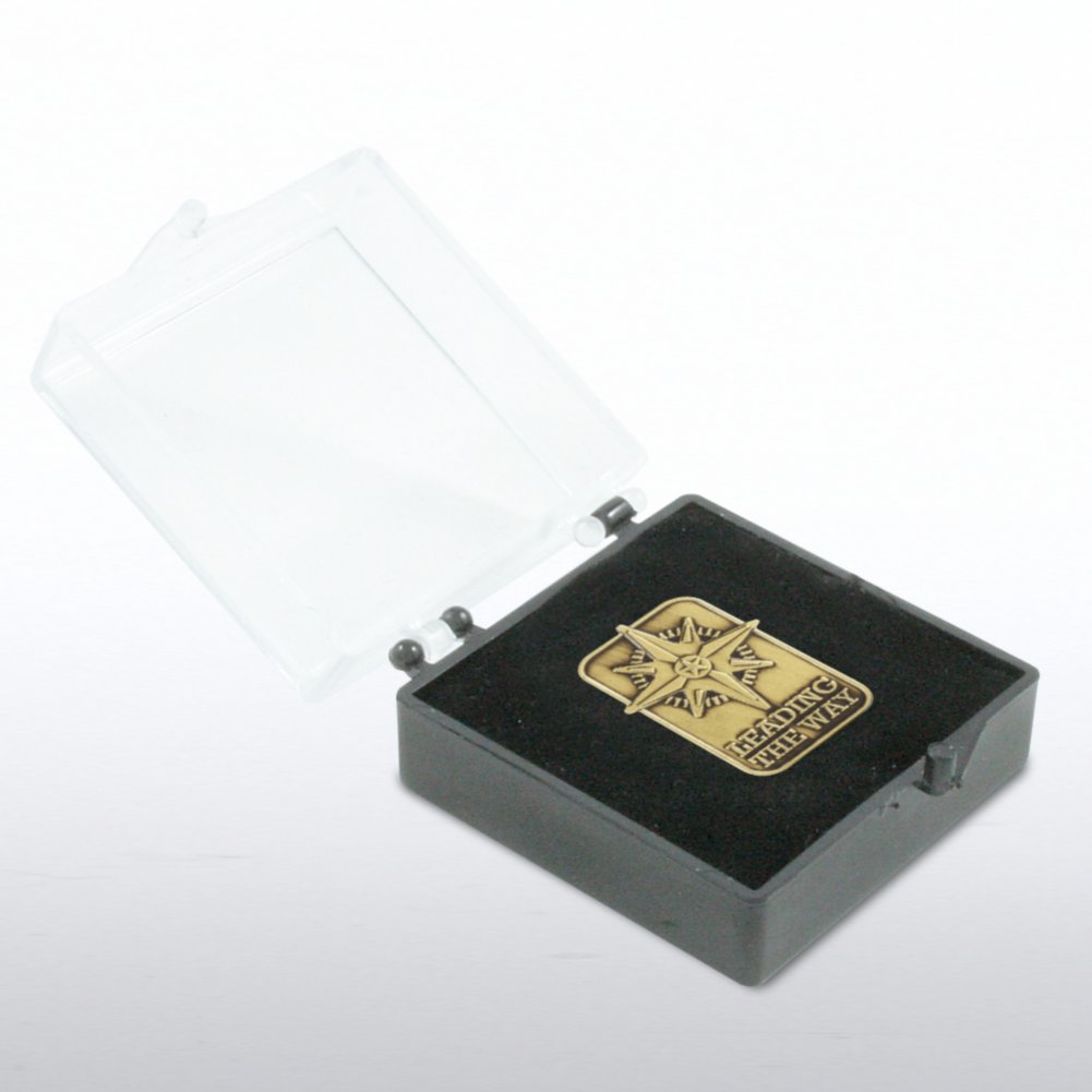 Lapel Pin - Leading the Way - Brass BOX