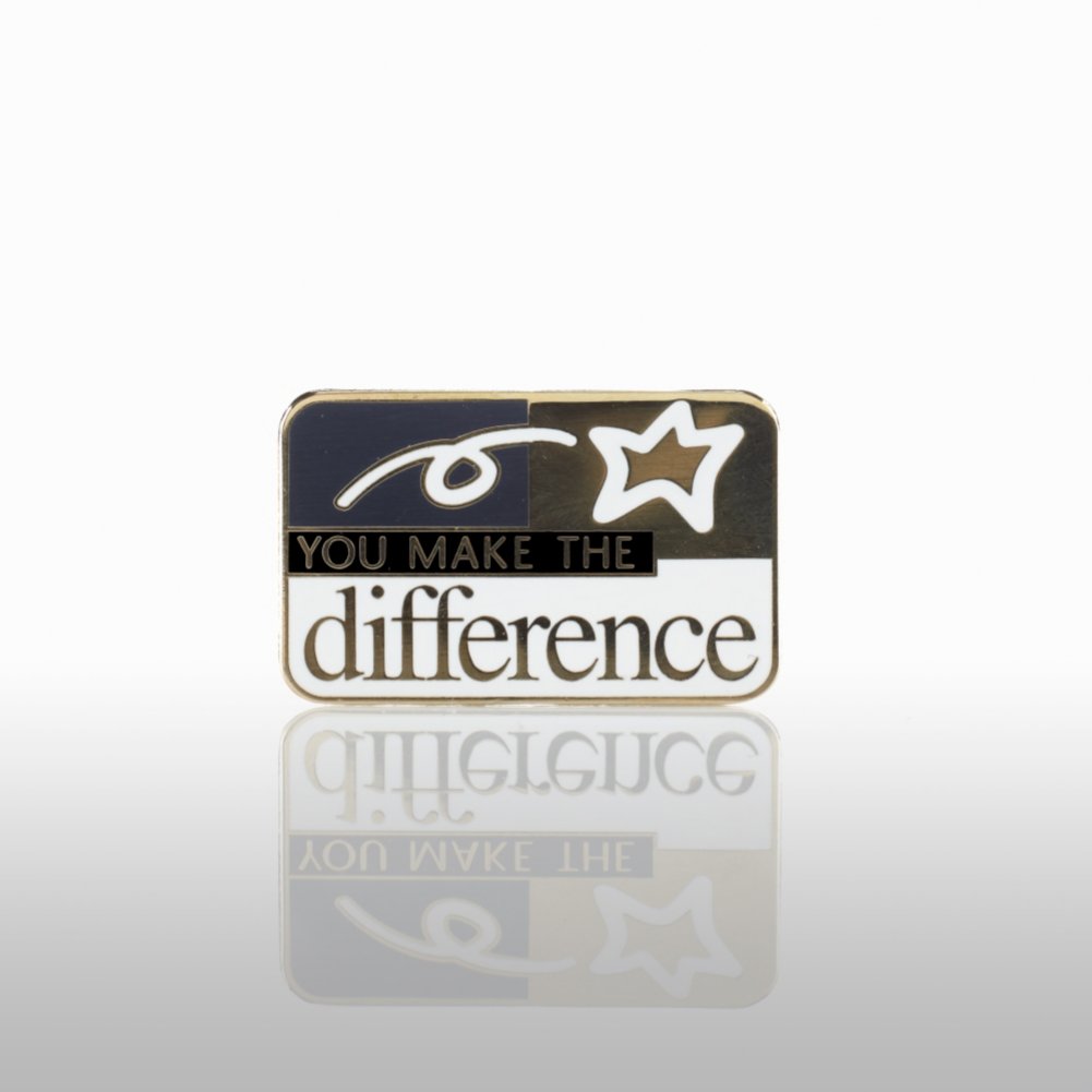 Lapel Pin - You Make the Difference - Classic Square
