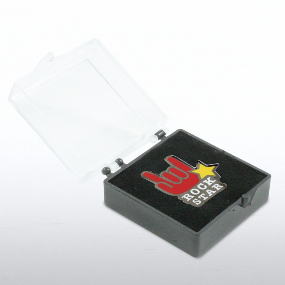 Lapel Pin - Rock Star Hands BOX