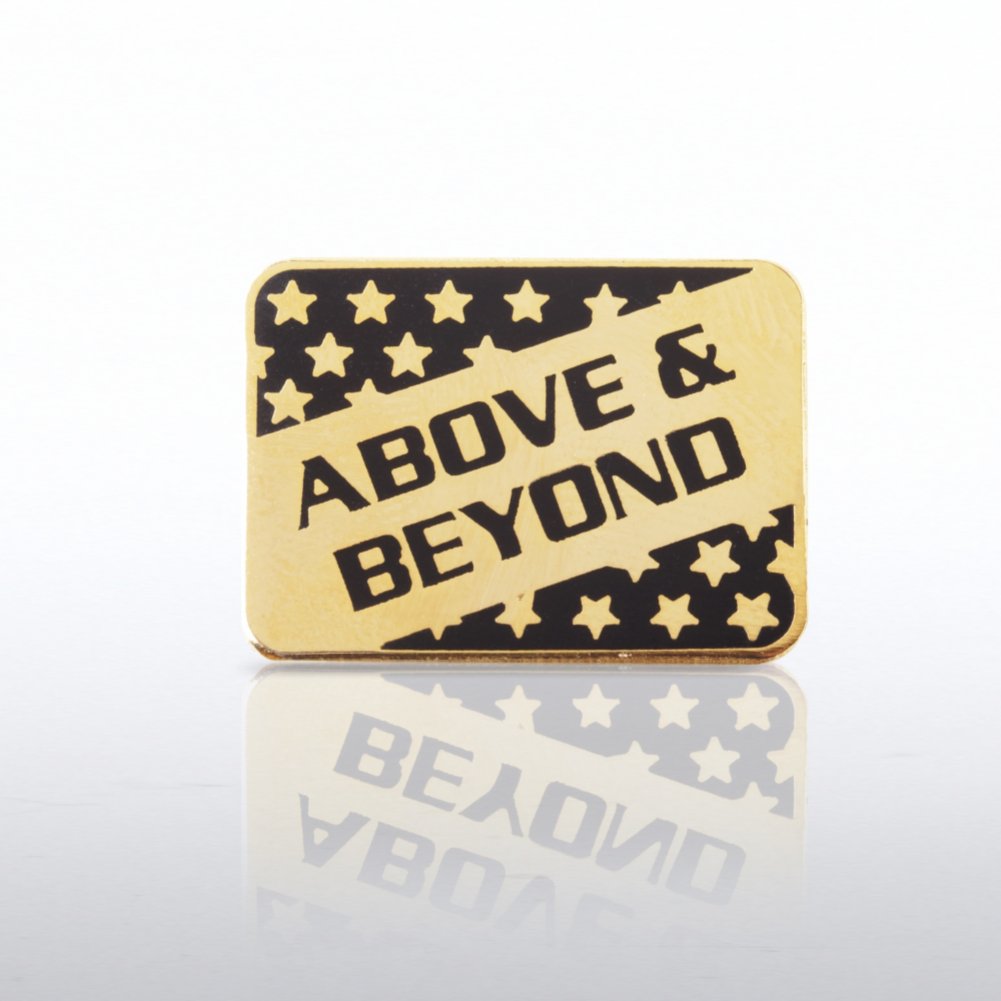 Lapel Pin - Above & Beyond - Square with Stars