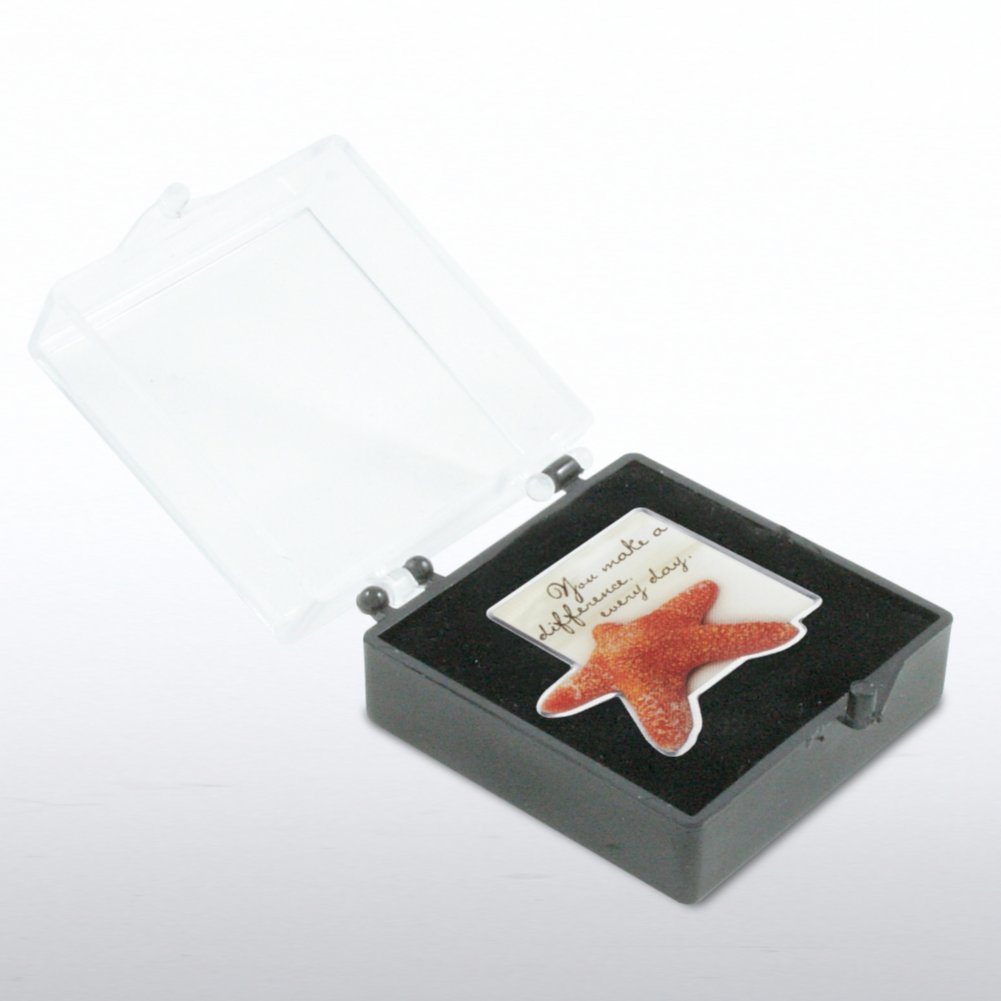 Lapel Pin - Starfish: Making the Difference - Sand Star BOX
