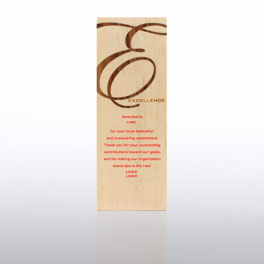 Wood Inlay Trophy - Excellence