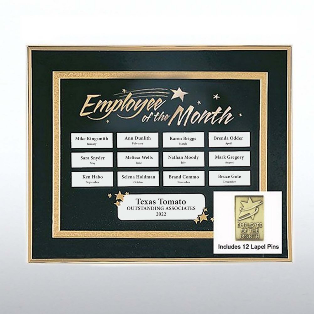 Perpetual Recognition Program - Emp of the Month w/12 Pins