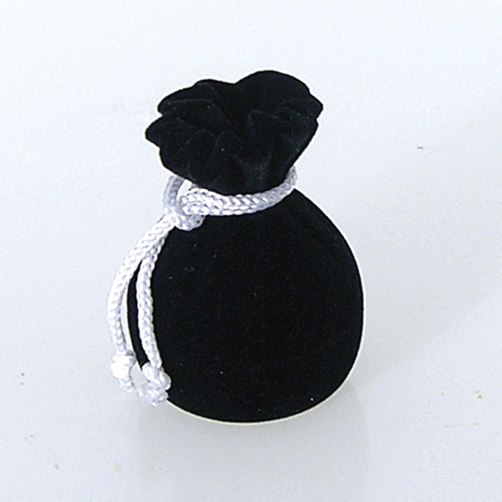 Gem Bag Lapel Pin Box - Black CLOSED