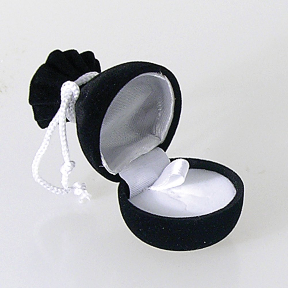 Gem Bag Lapel Pin Box - Black OPEN