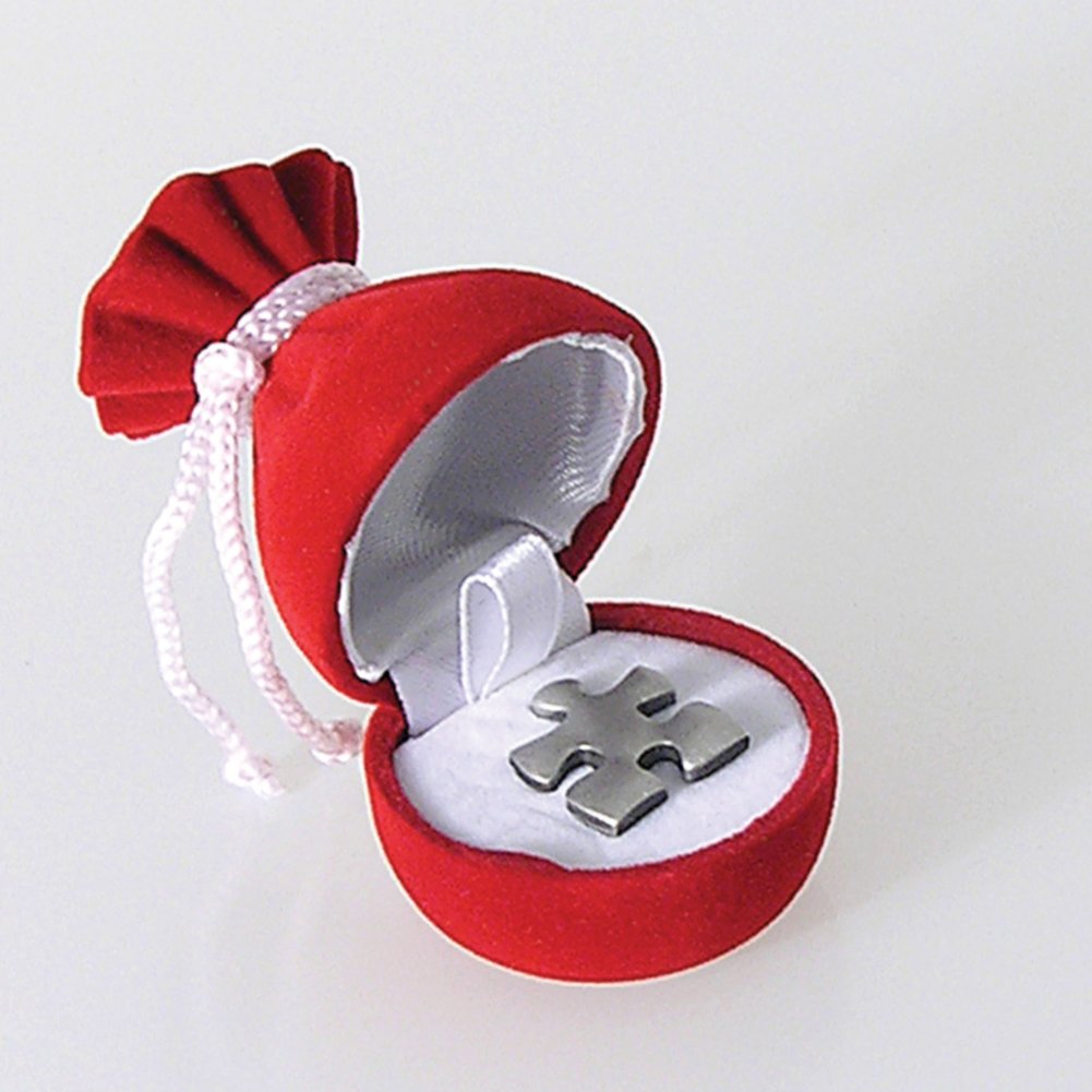 Gem Bag Lapel Pin Box - Red