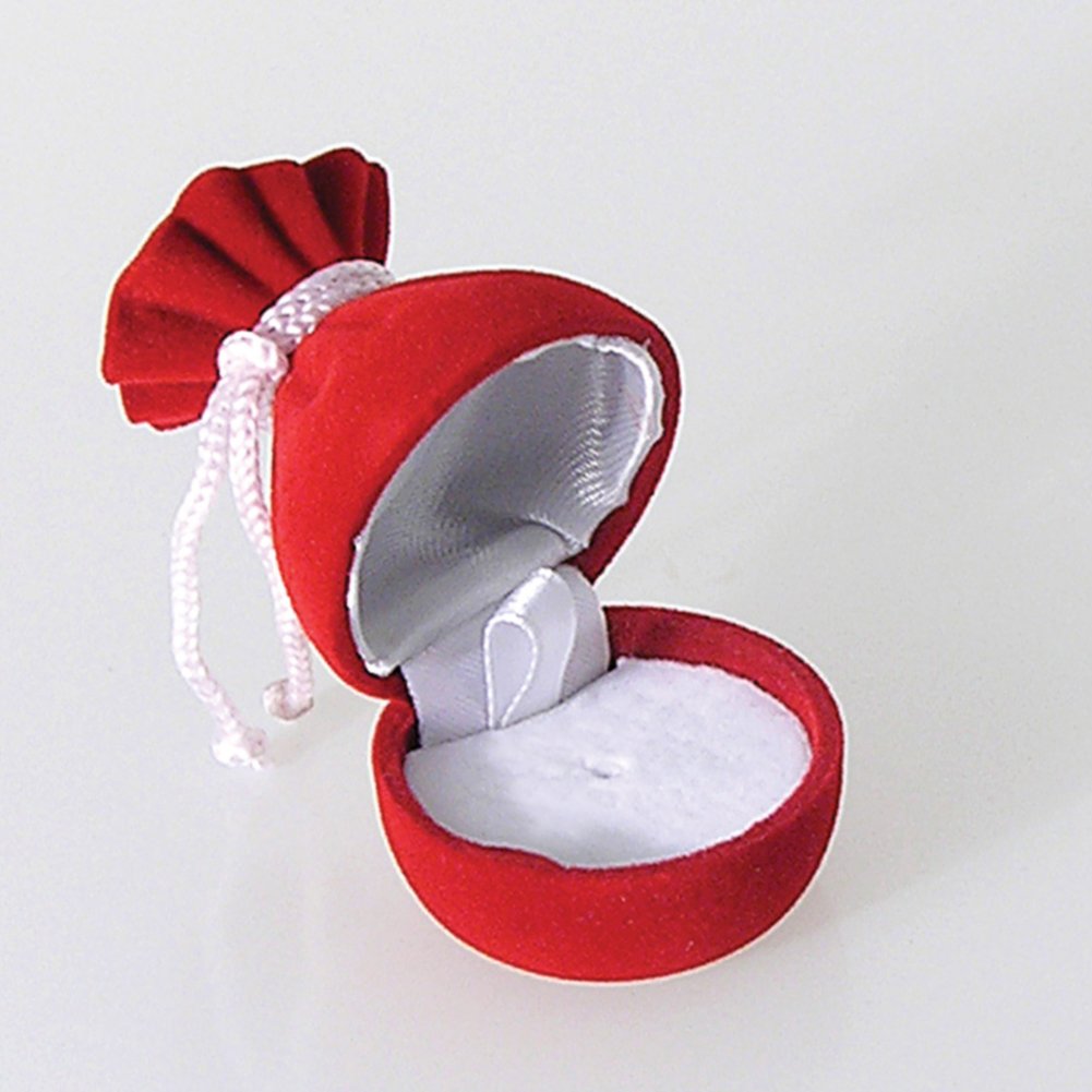 Gem Bag Lapel Pin Box - Red OPEN