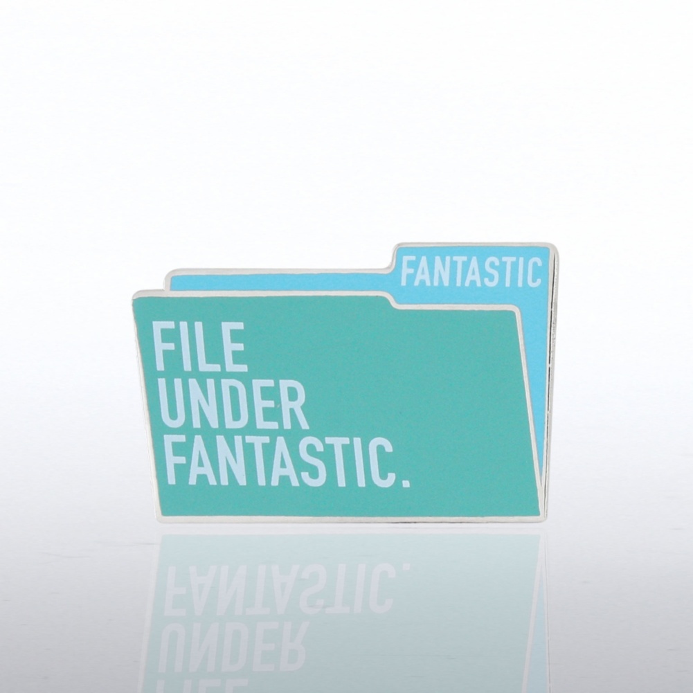 File Under Fantastic Lapel Pin=