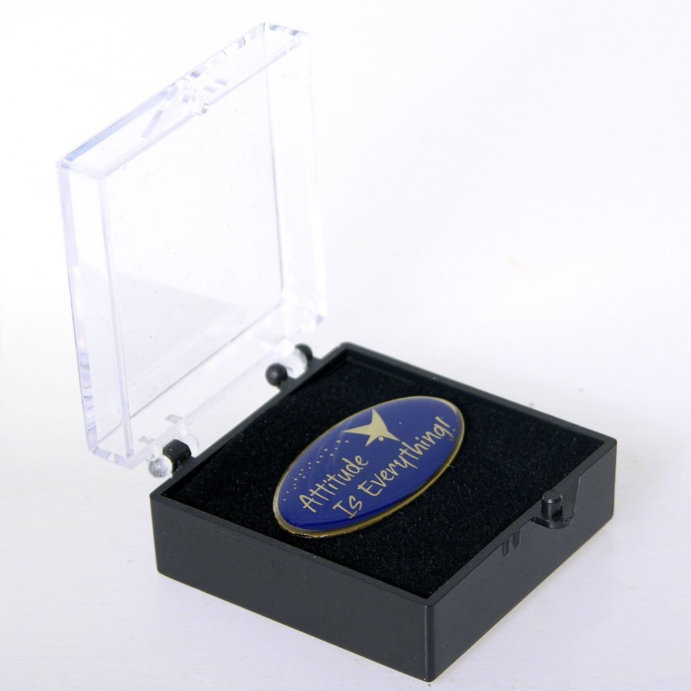 Lapel Pin - Attitude is Everything - Blue/Gold BOX