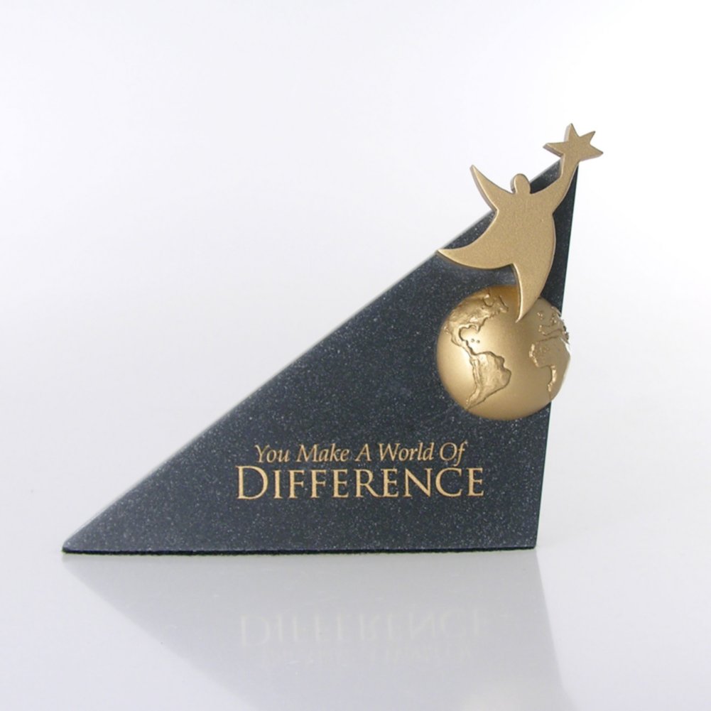 Sculptured Desk Awards - You Make a World of Difference