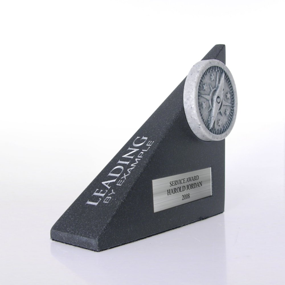 Sculptured Desk Awards - Compass - Personalized SIDE