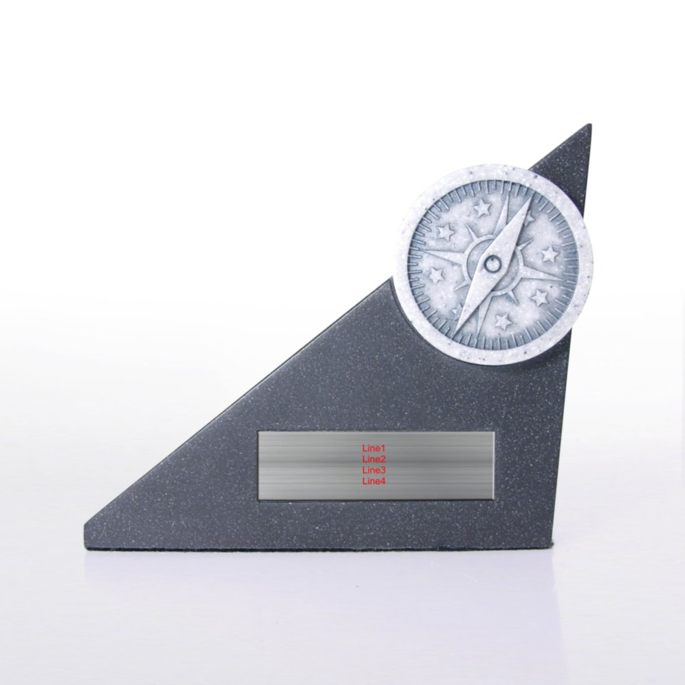 Sculptured Desk Awards - Compass - Personalized