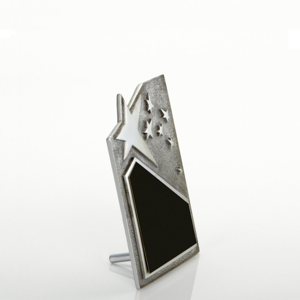 Resin Star Plaque - Silver - Small SIDE