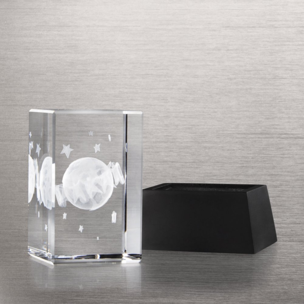3-D Crystal Trophy - You Make a World of Difference OPEN