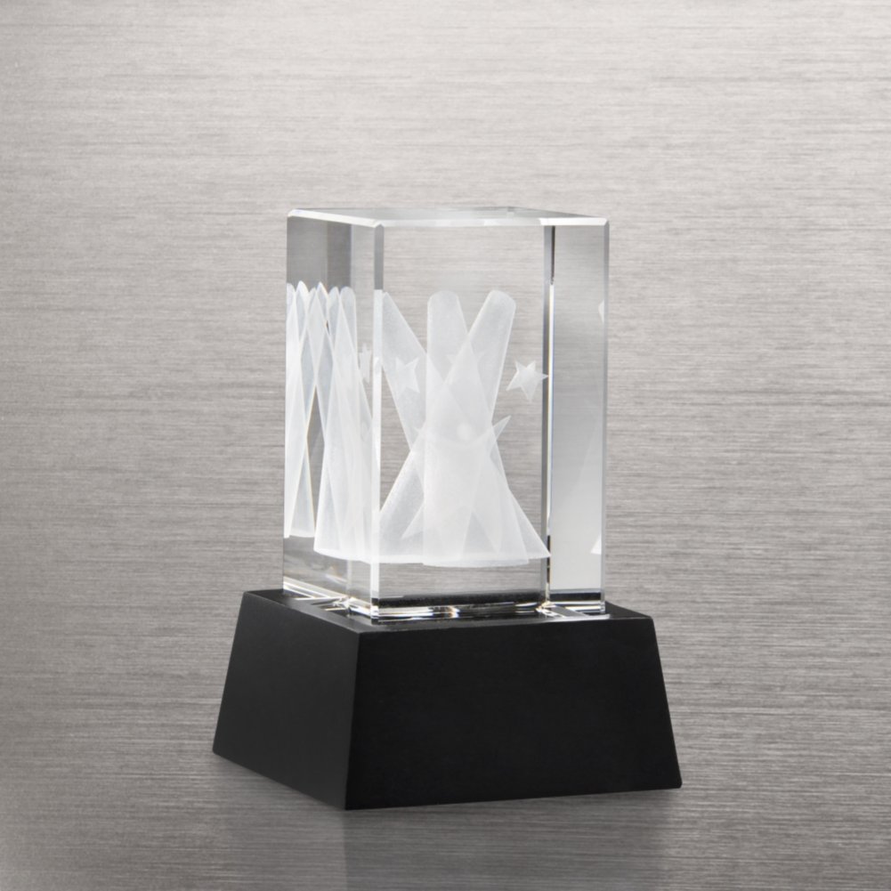 3-D Crystal Trophy - Spotlight: You Make the Difference SIDE