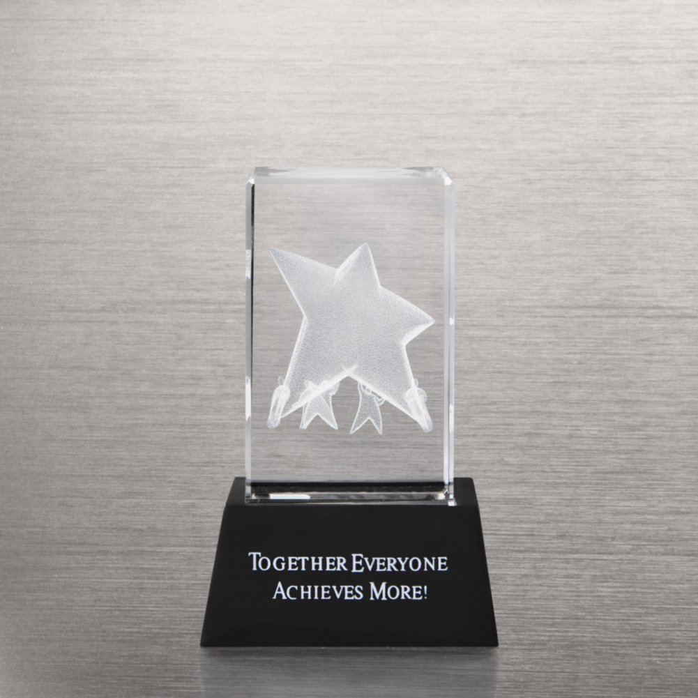 3-D Crystal Trophy - Together Everyone Achieves More BACK