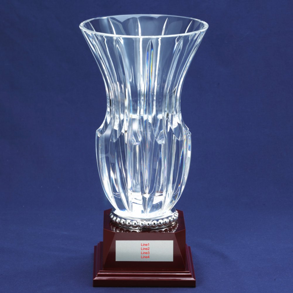 Lead Crystal Stratosphere Vase Trophy