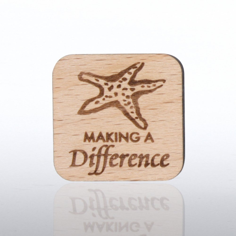 Lapel Pin - Wood Collection - Starfish: Making a Difference