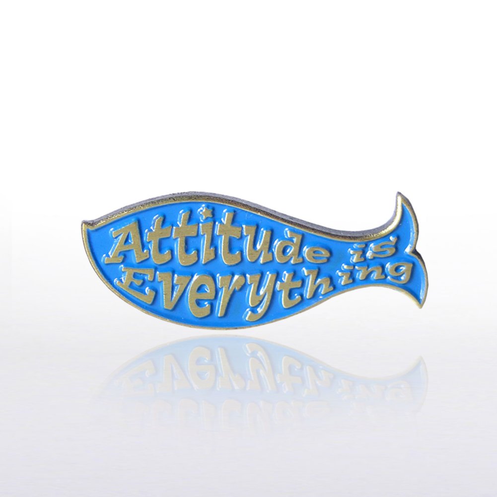 Lapel Pin - F.I.S.H - Attitude is Everything - Blue