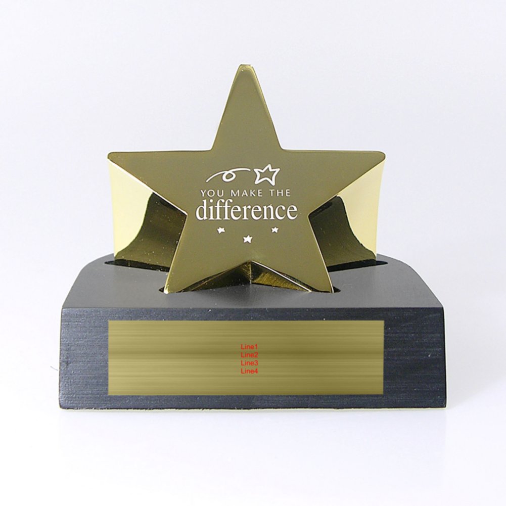 Paperweight Trophy - You Make the Difference - Silver