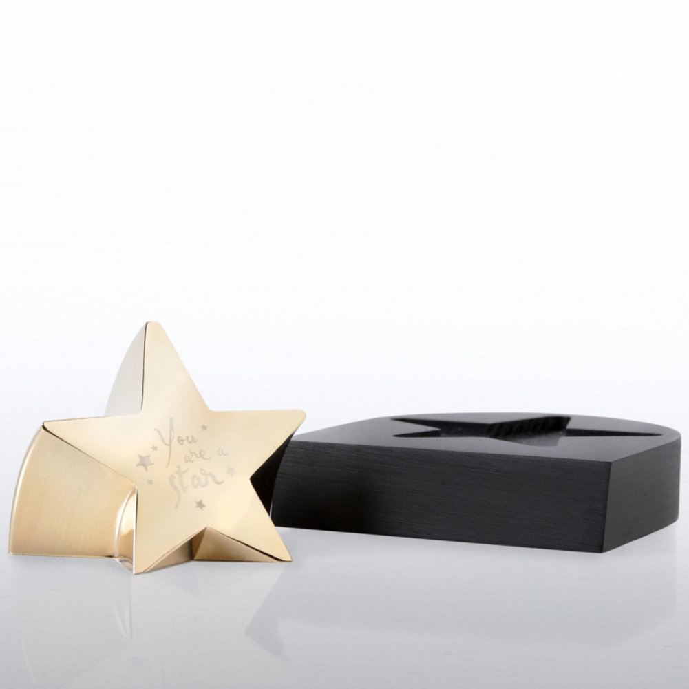 Paperweight Trophy - You are a Star - Gold OPEN