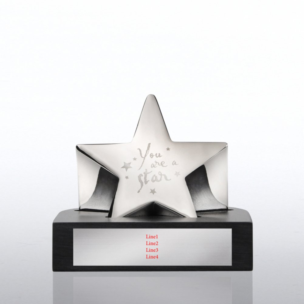 Paperweight Trophy - You are a Star - Silver
