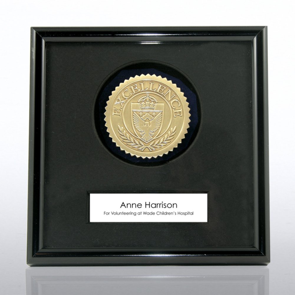 Framed Medallion - Excellence - Gold