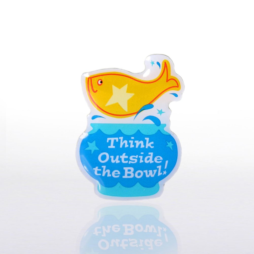 Lapel Pin - Think Outside the Bowl! - Multi-Color