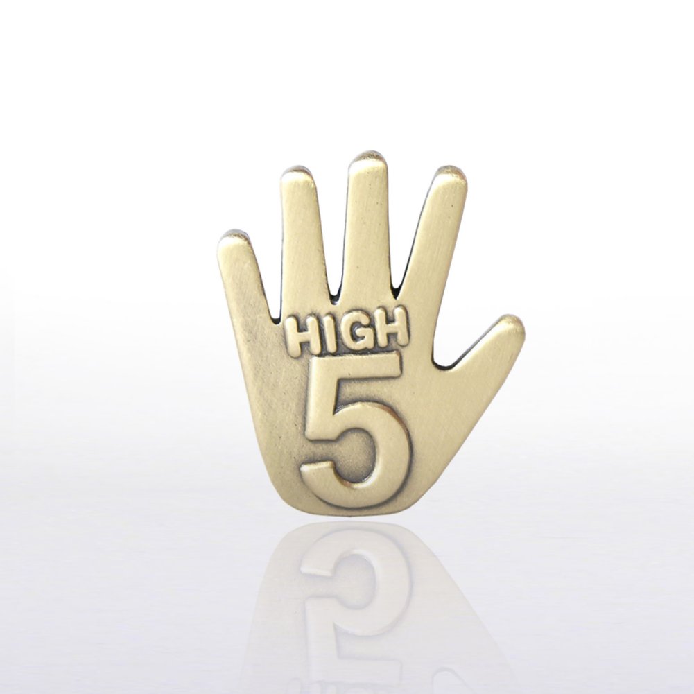 Lapel Pin - High 5 - Gold