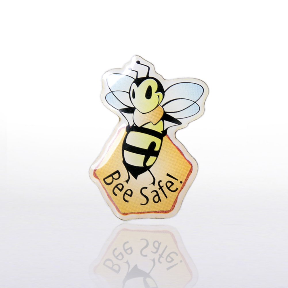 Lapel Pin - Bee Safe - Multi Color