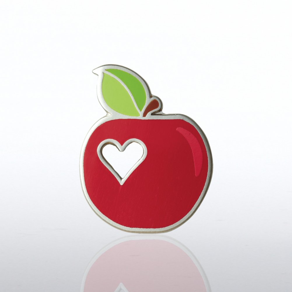 Lapel Pin - Apple with Heart