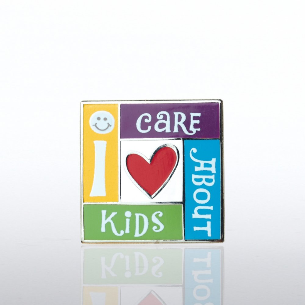 Lapel Pin - I Care About Kids