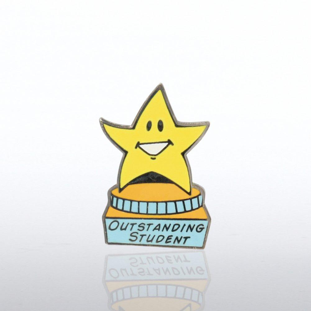 Lapel Pin - Outstanding Student - Star on Pedestal