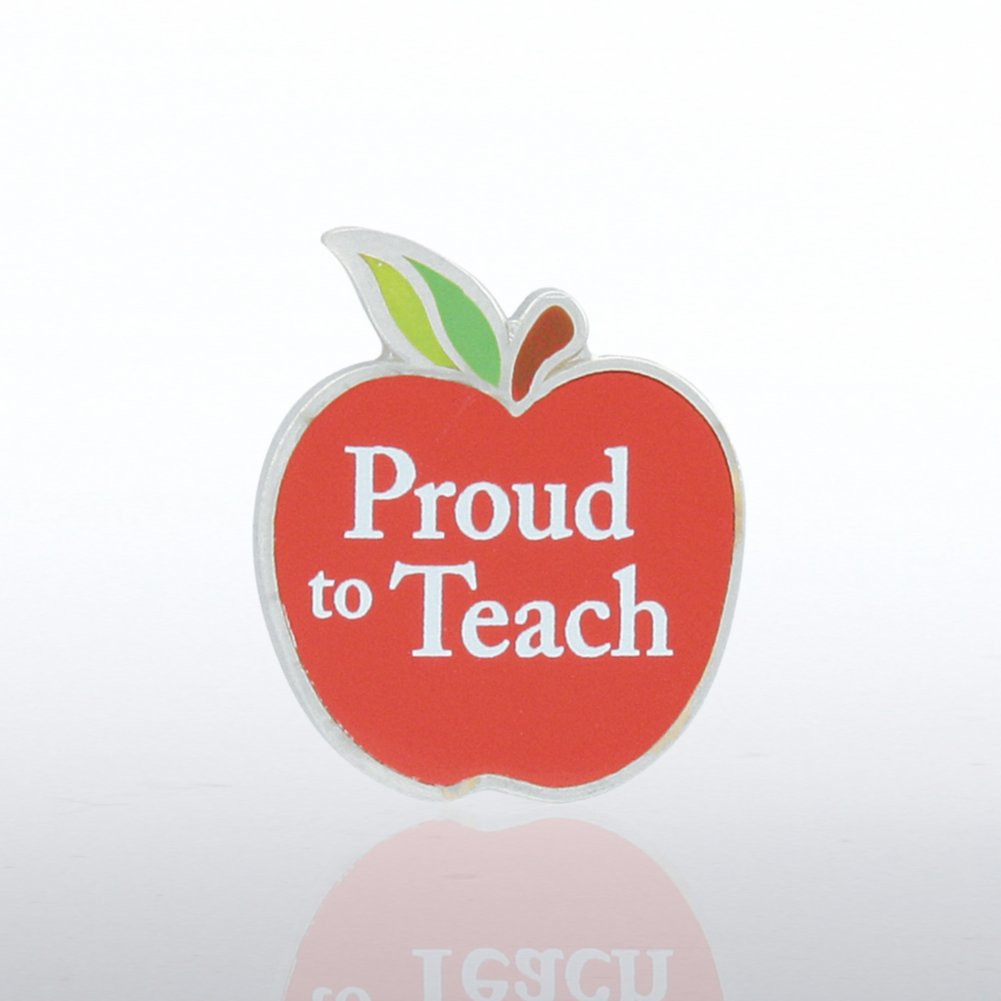 Lapel Pin - Proud to Teach - Apple