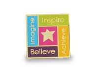 Lapel Pin - Imagine, Inspire, Achieve, Believe Star