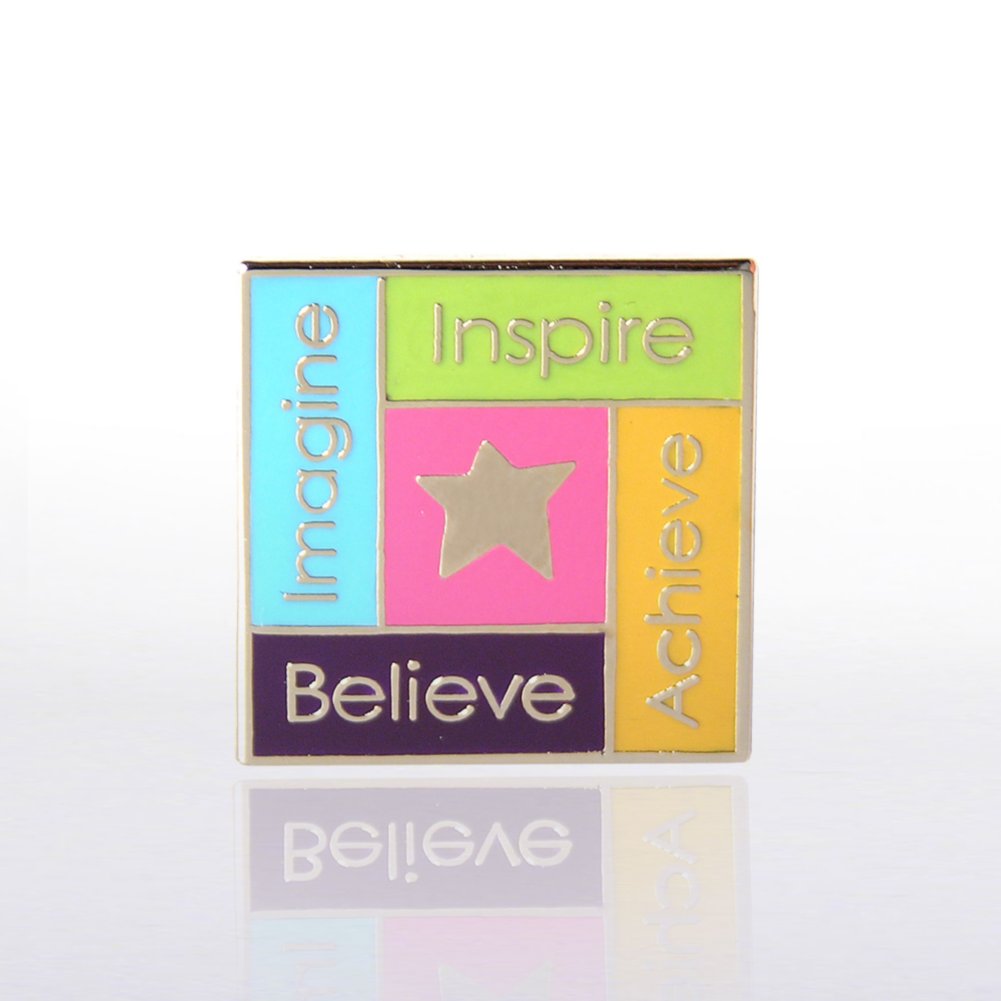 Lapel Pin - Imagine, Inspire, Achieve, Believe Star