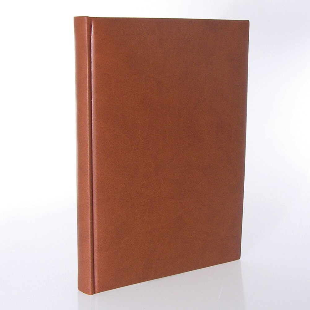 Italian Leatherette Journal - Suede-Touch Terracotta SIDE