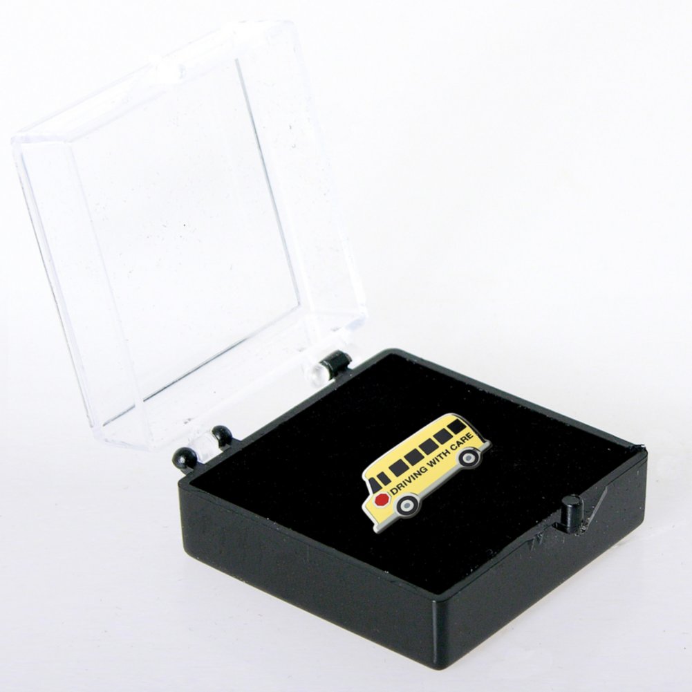Lapel Pin - School Bus - Driving with Care BOX