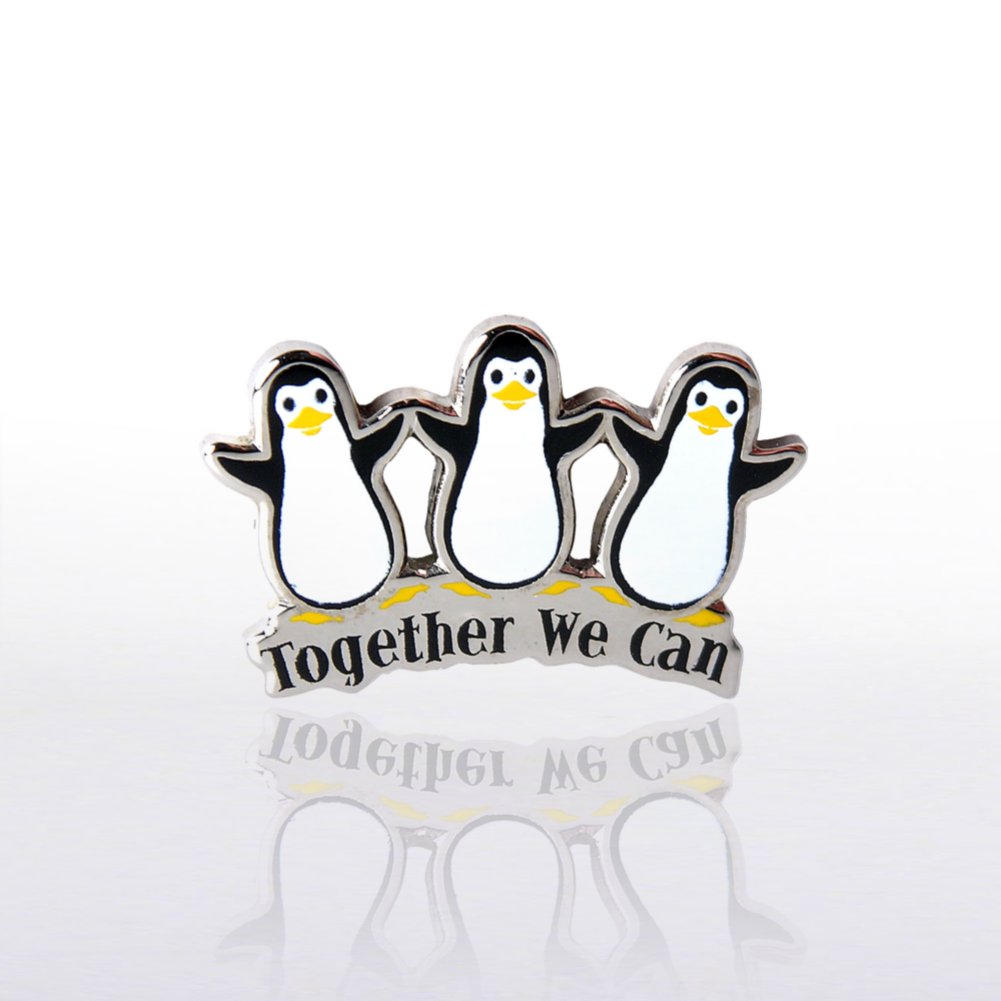 Lapel Pin - Penguins Together We Can