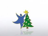 Lapel Pin - Holiday Tree with Team Guy